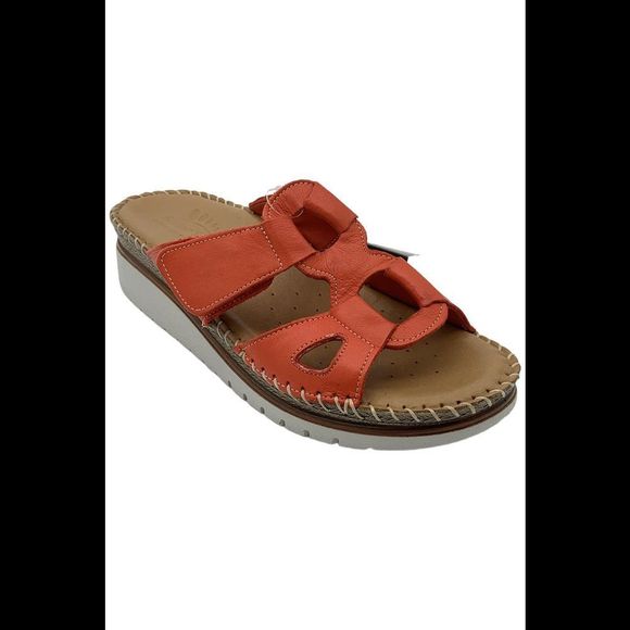 Spring Step Women's Montera Leather Slide Sandals Red - Medium - Picture 1 of 3